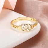 Double Circle Cutout Ring Chain Ring Micro Setting – Useful Gifts — 5