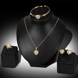 Jewelry Set Peach Heart Rhinestone Earrings Love – Jewelry Gift Ideas — 6