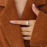 Ins Niche Irregular Long Stainless Steel Ring – Holiday Gift Ideas — 4