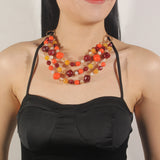 Exaggerated Resin Multilayer Collarbone Necklace – Jewelry Gift Ideas — 1