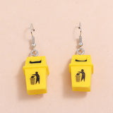 Yellow Bin Earrings Funny Resin – Special Occasion Gifts — 1