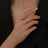 Titanium Steel Gold Plated Adjustable Love Ring – Stylish Gifts — 1