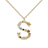 English Letter Necklace Female Colorful Crystals – Jewelry Gift Ideas — 14