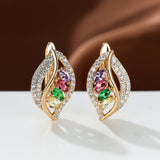 Ins Leaf-shaped Rhinestones Earrings Fashion Unique – Stylish Gifts — 1