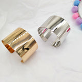 Women's Exaggerated Wide Plated Mirror Bracelet – Jewelry Gift Ideas — 7