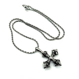 925 Silver Cross Vajra Pestle Five Pendant Men's – Jewelry Gift Ideas — 3