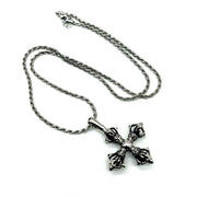 925 Silver Cross Vajra Pestle Five Pendant Men's – Jewelry Gift Ideas — 3