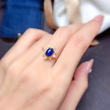 Silver Inlaid Blue Opal Ring Pendant Set – Jewelry Gift Ideas — 1