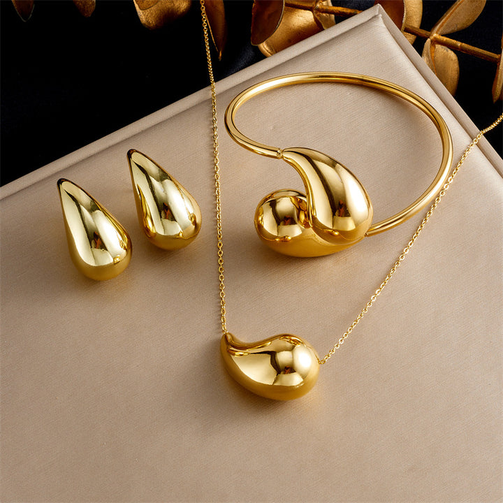 Personalized High-grade Gold-plated Hollow Water – Jewelry Gift Ideas — 1