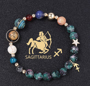 Natural Stone Twelve Constellations Bracelets Cut Hemp – Stylish Gifts — 11