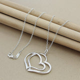 Silver-plated Double Peach Heart O-shaped – Jewelry Gift Ideas — 3