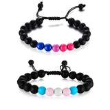 Bracelet Acrylic Black Agate Beaded Bracelet – Gifts for Her — 8