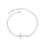 Women's Fashion S925 Silver Cross Simple Slim Bracelet – Stylish Gifts — 3