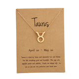 Zodiac Simple Gold Alloy Pendant Necklace – Jewelry Gift Ideas — 7