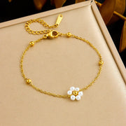 Fashion Simple Pearl Flower Long Earrings – Stylish Gifts — 4