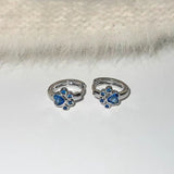 Female Diamond Studded Love Cat Foot Earrings – Gifts for Her — 4
