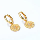 Fashion Star Medal 14K Gold Plated Earrings – Stylish Gifts — 3