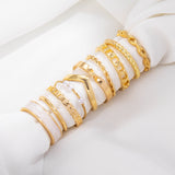 Pearl Geometric Drip Rings Set Of 10 Fashionable – Everyday Gifts — 1
