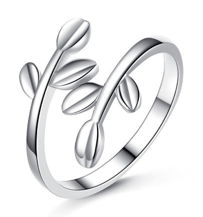 Simple leaf ring index finger jewelry creativity – Jewelry Gift Ideas — 1