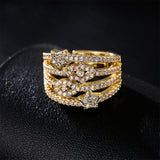 Real Gold Plating Opening Adjustable Copper Ring Women – Gifts for Her — 3