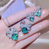 Bright Peacock Emerald Ring White Gold Plated – Jewelry Gift Ideas — 2