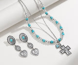 Semi-precious Stone Beaded Twin Earrings For Women – Gifts for Her — 2