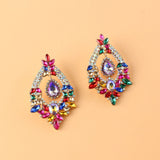 Alloy Diamond Marquise Flower Stud Women's Earrings – Gifts for Her — 1