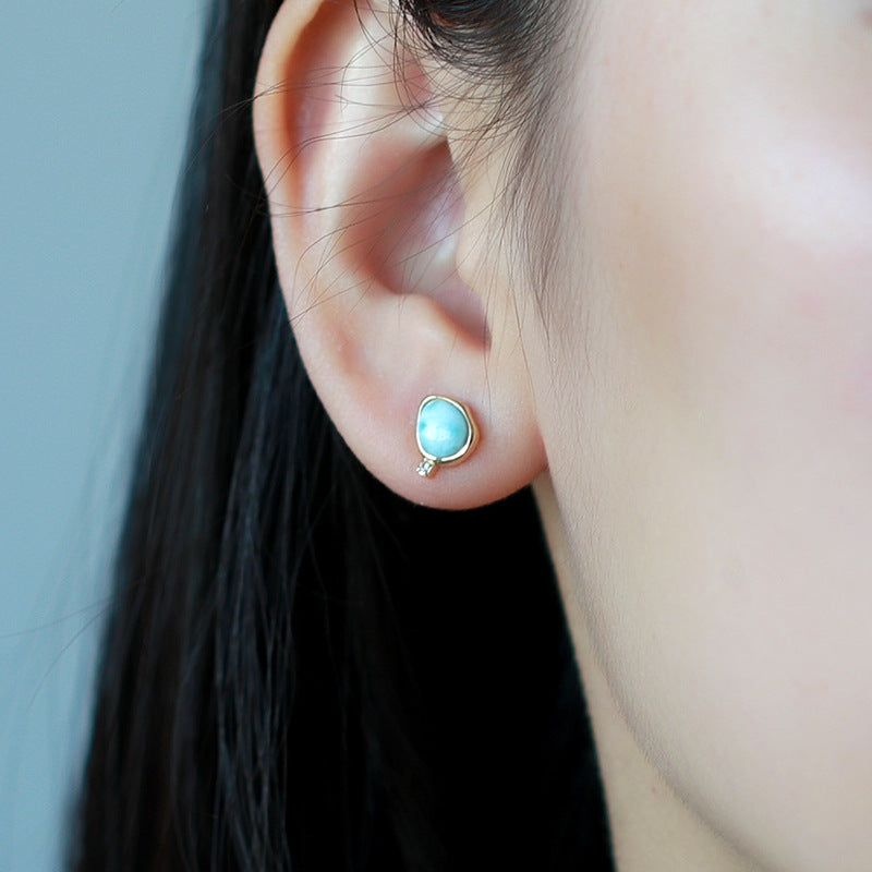 Natural Haiwen Stone Topaz Earrings – Thoughtful Gifts — 1