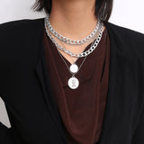 Fashion Punk Round Clavicle Chain Necklace – Jewelry Gift Ideas — 5