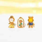 Cute Earrings Three-piece Suit Zircon Earrings – Small Gift Ideas — 2