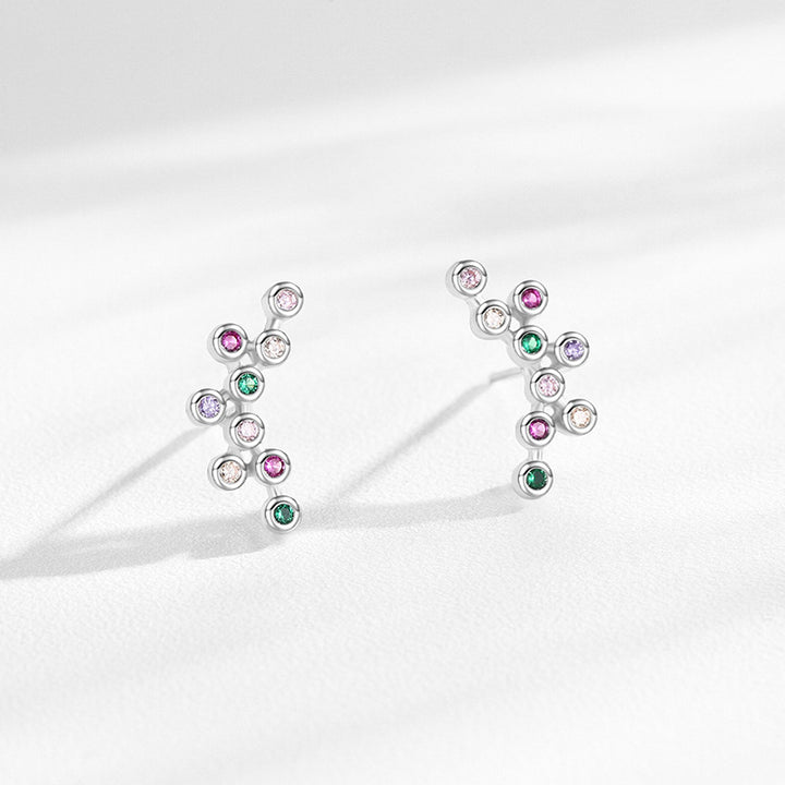 S925 Sterling Silver Rainbow Zircon Small Bubble – Small Gift Ideas — 1