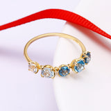 925 Silver Blue Gradual Topaz Ring – Thoughtful Gifts — 5