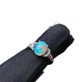 Natural Opal 925 Silver Inlaid Ring – Meaningful Gifts — 6