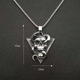 Skull And Snake Punk Titanium Polished Pendant – Jewelry Gift Ideas — 6
