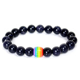 Rainbow Bead Bracelet Pride Natural Stone Strand – Jewelry Gift Ideas — 6