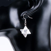 Natural Crystal Merkaba Star Carved Earrings – Stylish Gifts — 1