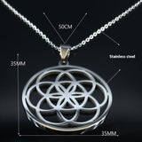 Hollow Circle Ring Pendant Flower Of Life Sacred – Jewelry Gift Ideas — 2