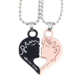 Love couple puzzle necklace sweater chain – Gifts for Couples — 1
