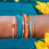 Hand-woven bracelet daisy sunflower – Jewelry Gift Ideas — 3