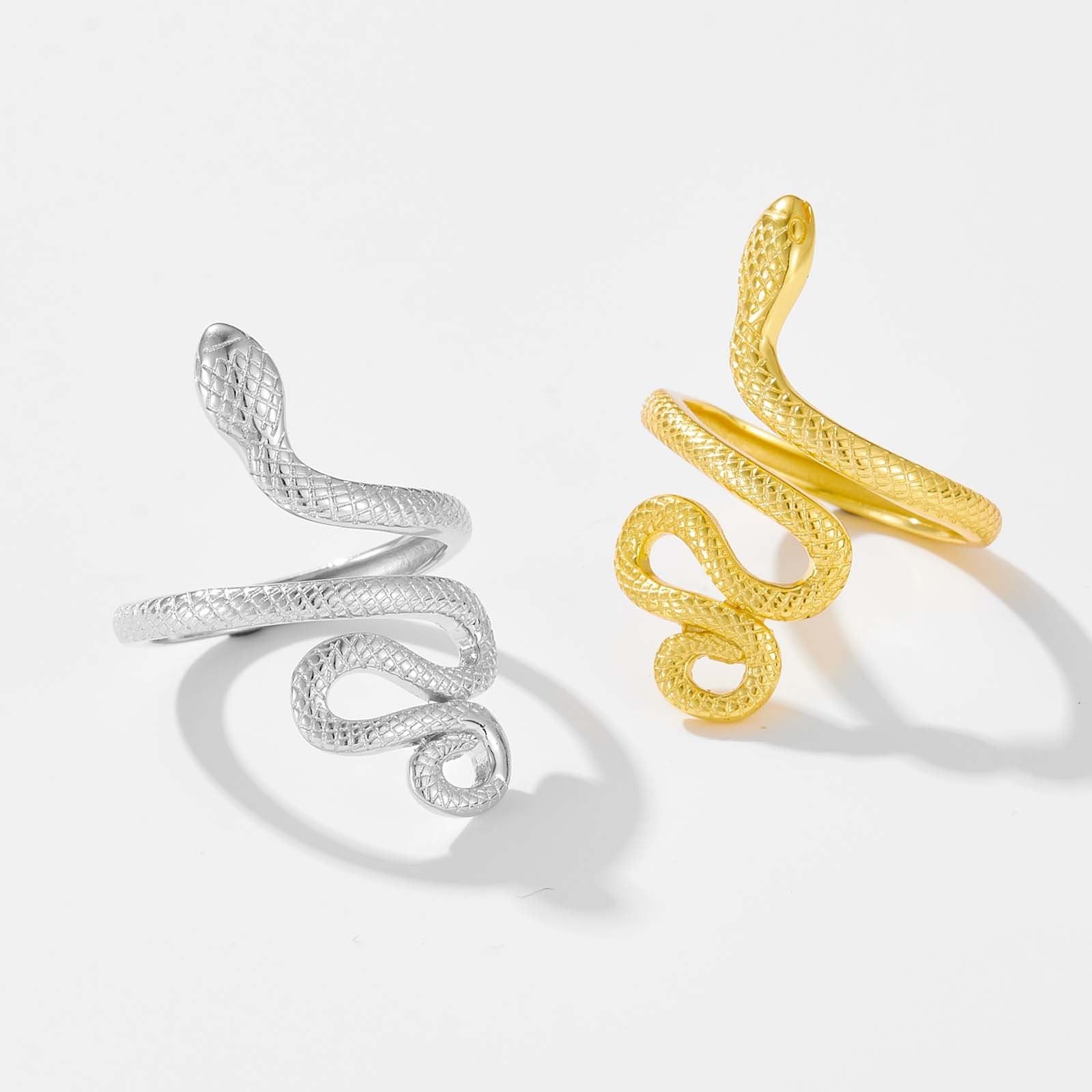 Sterling Silver Long Snake Opening Adjustable – Small Gift Ideas — 1