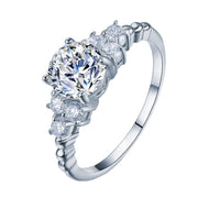 Princess Ring Silver Anti-real Diamond Ring Inlaid – Small Gift Ideas — 4