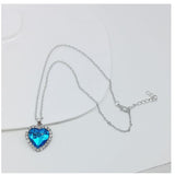 Classic Sea Heart Blue Heart Shaped Austrian – Jewelry Gift Ideas — 6