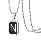 Stainless Steel 26 English Fashion Black Necklace – Jewelry Gift Ideas — 3