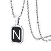 Stainless Steel 26 English Fashion Black Necklace – Jewelry Gift Ideas — 3