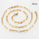 18k Gold Stainless Steel Paper Clip Clavicle – Jewelry Gift Ideas — 6