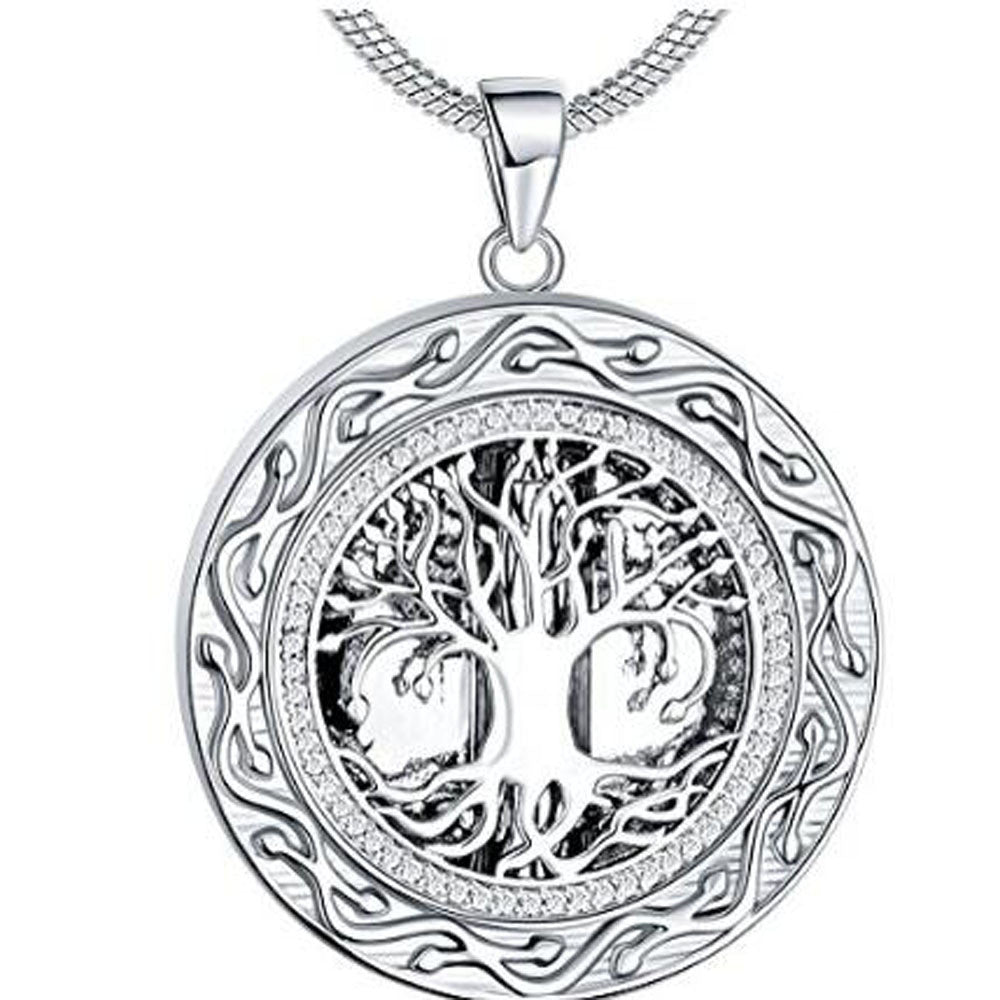Round Life Tree Necklace In Memory Of Relatives – Jewelry Gift Ideas — 1
