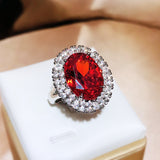 Women's Colored Gems Red Corundum Imitation Pigeon – Gifts for Her — 1