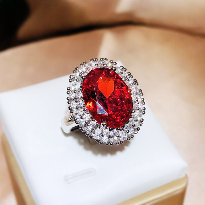 Women's Colored Gems Red Corundum Imitation Pigeon – Gifts for Her — 1