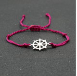 Stainless Steel Rudder Bracelet Hand Braided Rope – Jewelry Gift Ideas — 5