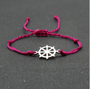Stainless Steel Rudder Bracelet Hand Braided Rope – Jewelry Gift Ideas — 5